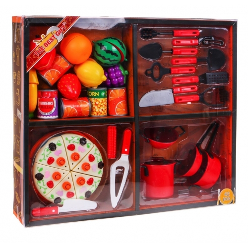 Zestaw Kuchenny dla dzieci Garnki Owoce Tort